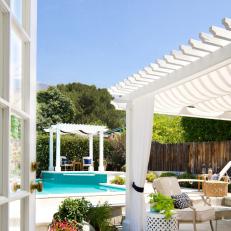 East-Coast Inspired Backyard Patio and Pool