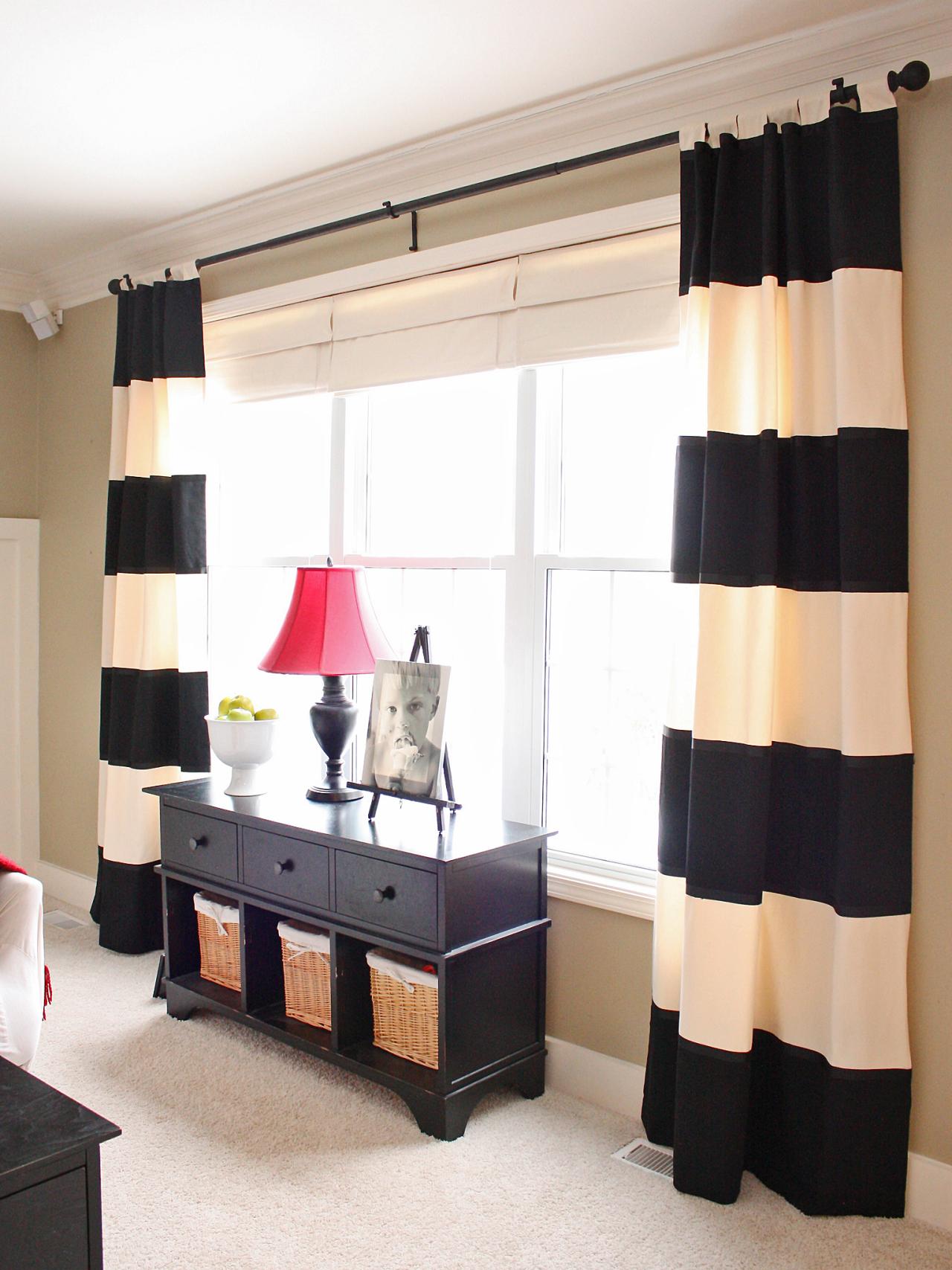 Black And White Striped Bedroom Curtains Hgtv