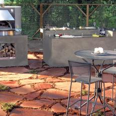 Rustic Patio With Dutch Oven 