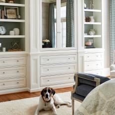 Built-In White Cabinetry Adds Storage and Style
