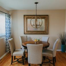 Team Drew: Dining Room With New Light Fixture and Table