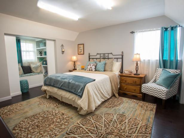 A Bedroom With An Intimate Reading Area Hgtv