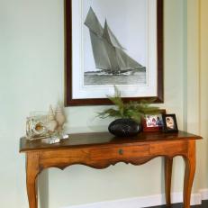 Entryway: Antique Sofa Table With Fine Art