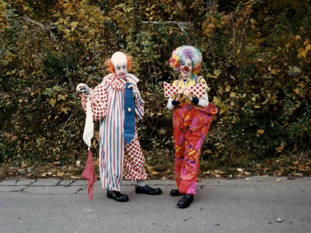 Property Brothers Dressed as Clowns as Kids