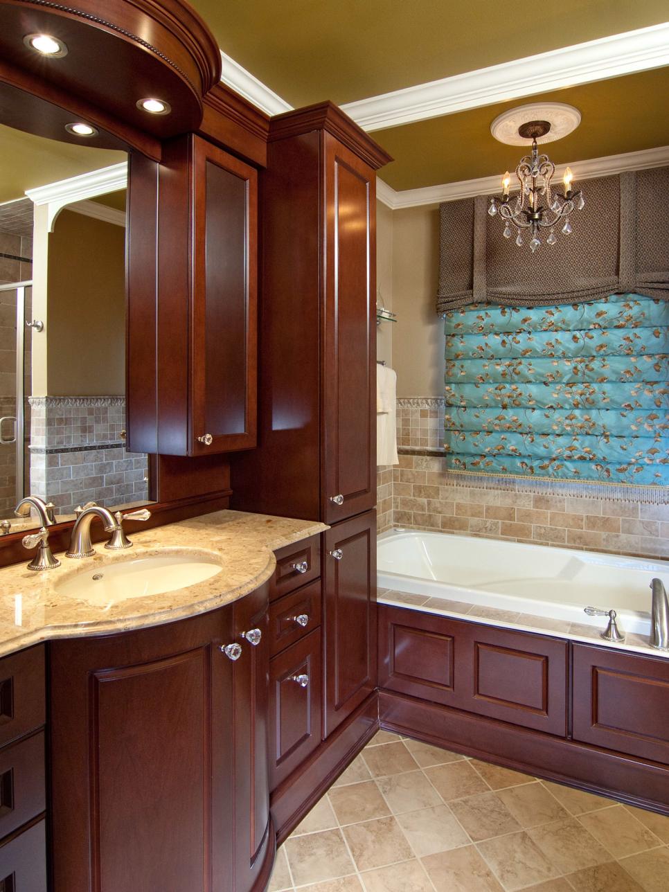 Dark Wood Cabinetry Adds Elegance to a Traditional ...