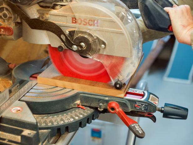 Cutting Wood With Miter Saw