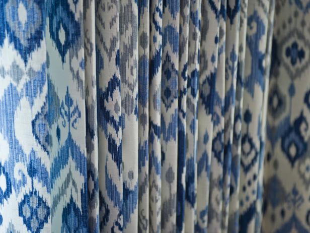 Blue And White Ikat Drapes Hgtv