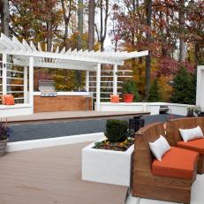 Outdoor Entertainment Area With Grill
