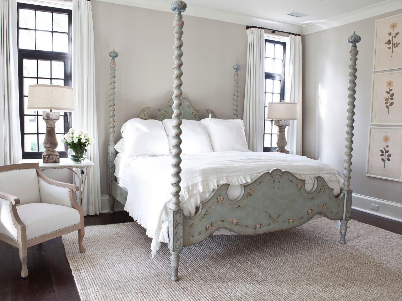 Sophisticated French Country Bedroom With Four Poster Bed Hgtv