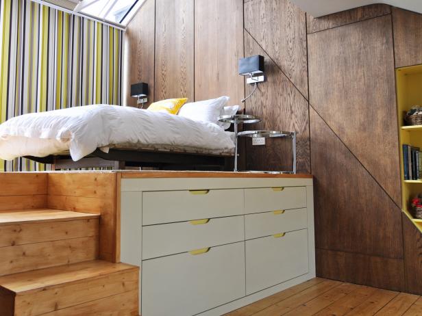 Contemporary Wood Bedroom With Platform Storage Hgtv