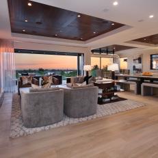 Modern Living Room With Ocean Views