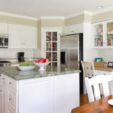 Transitional Eat-In Kitchen Big Enough for the Whole Family