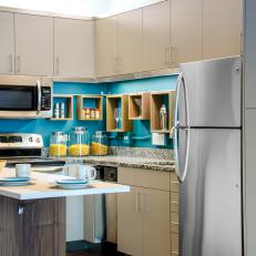 Blue Eclectic Downtown Loft Kitchen