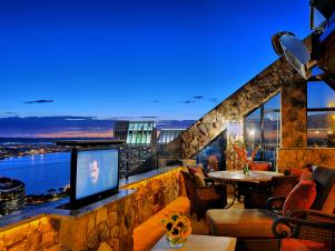 Rooftop Deck With TV