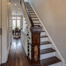 Traditional Staircase in Brooklyn Entryway