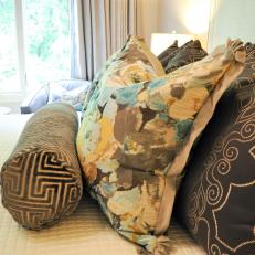 Mix of Transitional Bed Accent Pillows