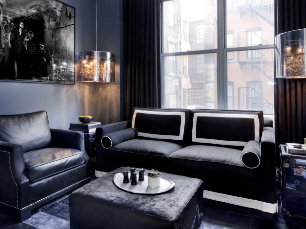  Black  and Gray  Contemporary Apartment Living  Room  HGTV