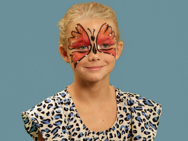 Girl With Butterfly Makeup 