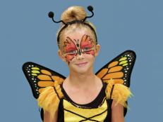 Girl in Butterfly Costume 
