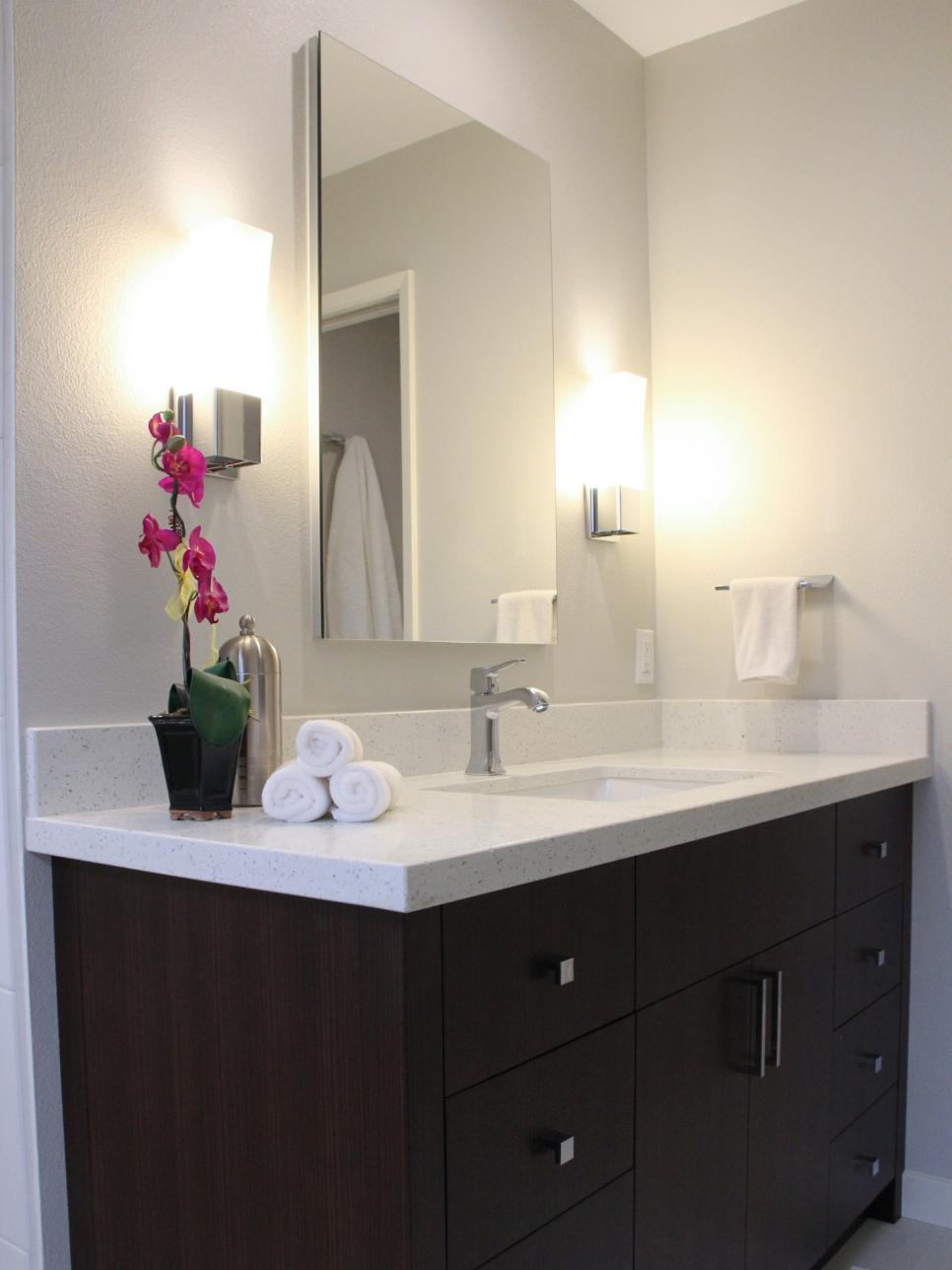 Contemporary Bathroom Vanity with Medicine Cabinet | HGTV