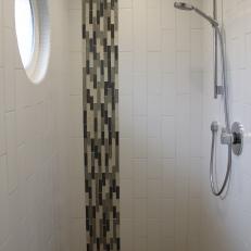 Photos Hgtv Contemporary Shower With Gray And White Gl Tile Stripe