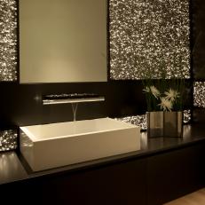 Glittery Contemporary Bathroom