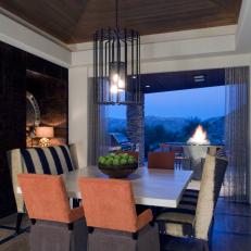 Great Views Indoors and Out in Desert Dining Room