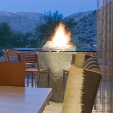 Fire Table Is Dramatic Outdoor Focal Point