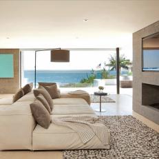 Modern Living Room With Large Neutral Sofas