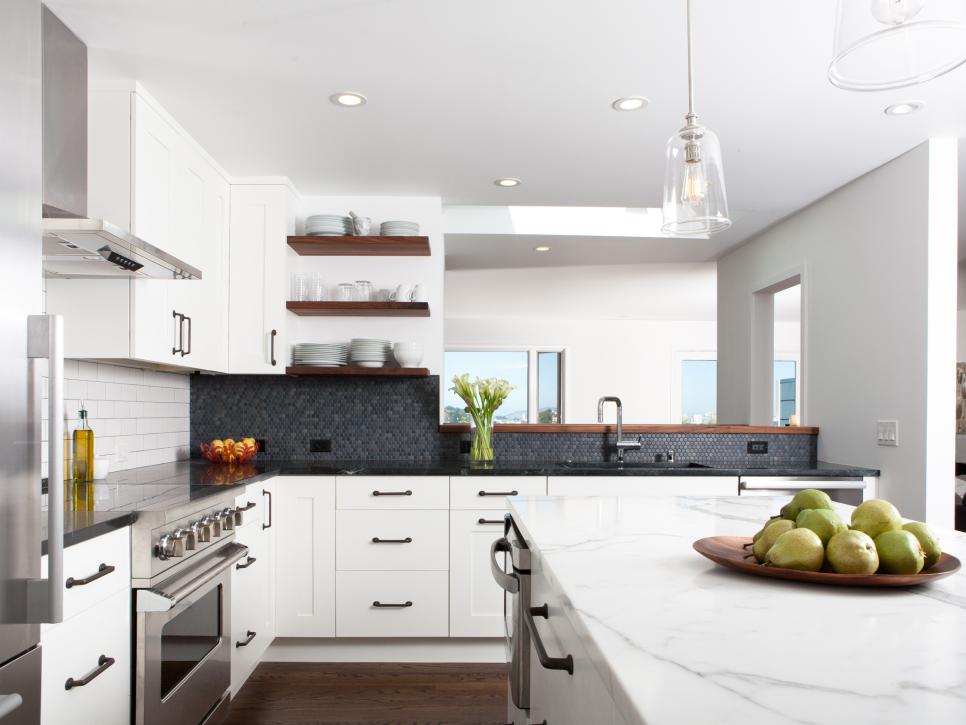 Industrial Modern White  Kitchen  2014 HGTV