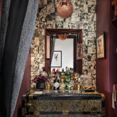 Vintage Bar With Pin-Up Girl Wallpaper
