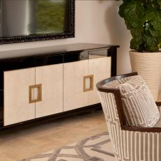 Contemporary Entertainment Console in Neutral Living Room