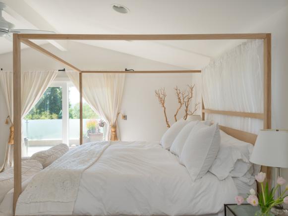 White Transitional Bedroom With Subtile Brown Accents