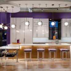 Modern Pendant Lights in Loft Kitchen
