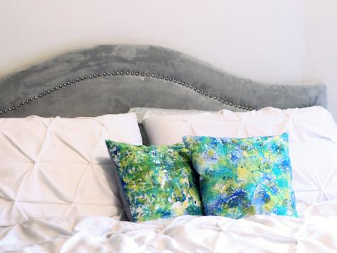 Make a Marbled Fabric Pillow Cover