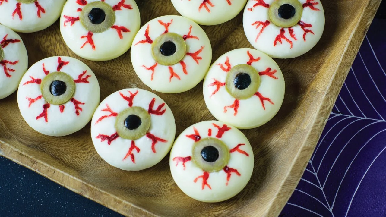 Halloween Party Appetizer: Cheesy Eyeballs | HGTV