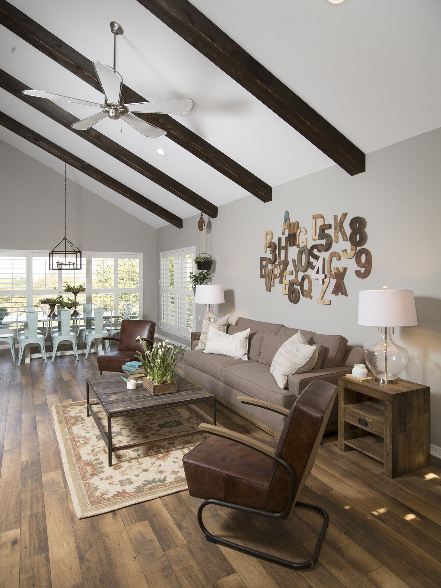 galleried living room