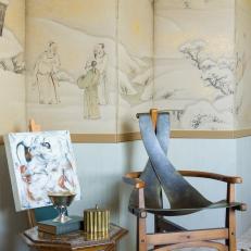 Global Art on Display in Eclectic Sitting Room