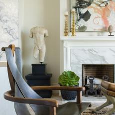 Blending of Textures Creates Elegant, Eclectic Look in Sitting Room