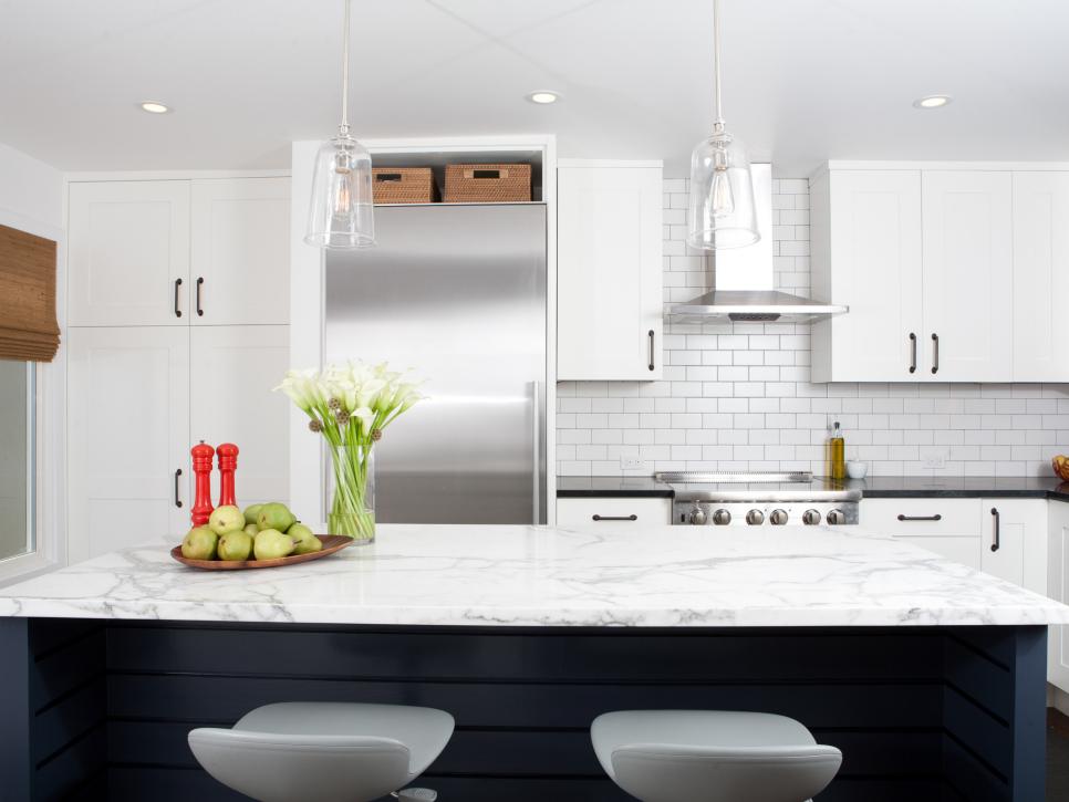 Industrial Modern  White  Kitchen  2014 HGTV