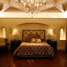 Architectural Detail Abounds in Traditional Master Bedroom