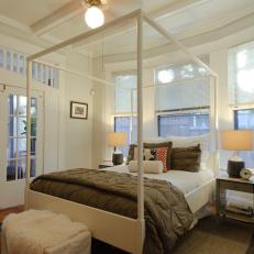 Traditional Bedroom with Contemporary Canopy Bed