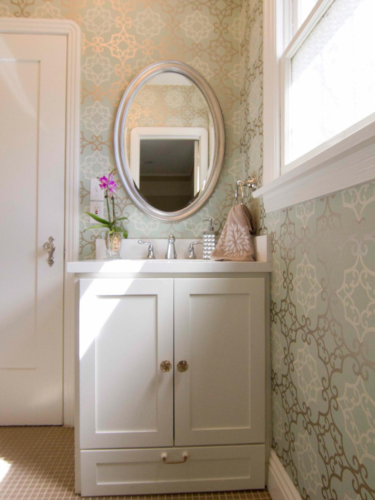 Traditional Bathroom With Sophisticated Patterned ...