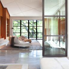 Modern Living Room Brings Outdoors In