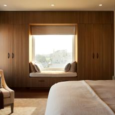 Contemporary Bedroom Embraces View
