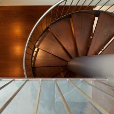 Spiral Staircase Is Modern, Dramatic