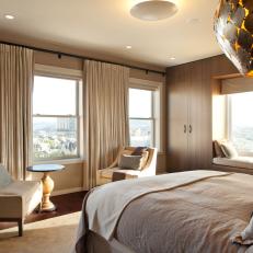 Contemporary Bedroom With Urban View