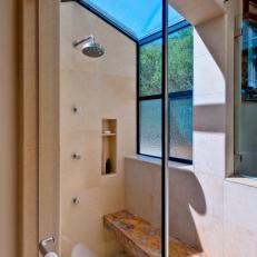 Transitional Shower in the Treetops