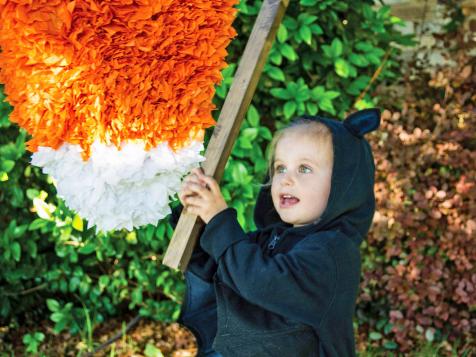 How to Make a Candy Corn Pinata for Halloween