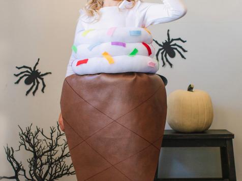 Kid's Halloween Costume: Ice Cream Cone